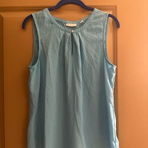New York and Co baby blue sleeveless blouse